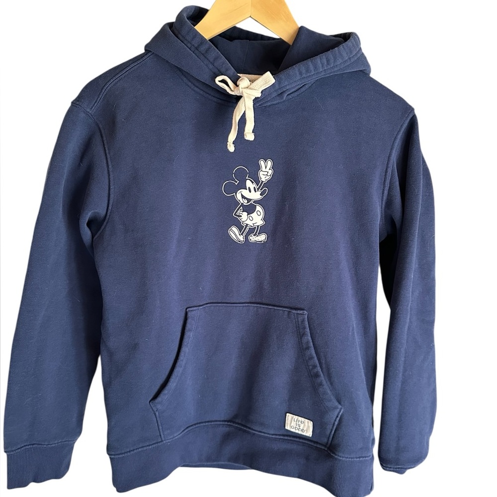 Life Is Good Mickey Mouse Navy Blue Hoodie